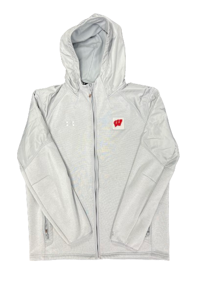 Tyler Wahl Wisconsin Basketball Player Exclusive PREMIUM Full Zip Jacket (Size XLT)