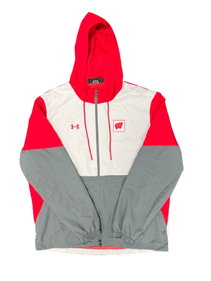 Tyler Wahl Wisconsin Basketball Team Issued Full Zip Jacket (Size XL)