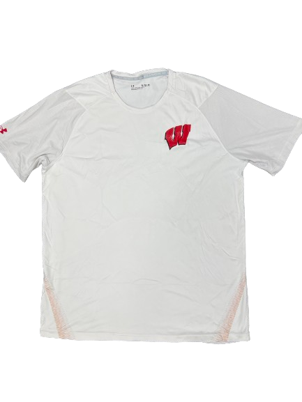 Tyler Wahl Wisconsin Basketball Team Issued Workout Shirt (Size XLT)