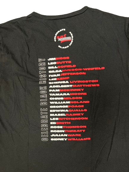 Tyler Wahl Wisconsin Basketball Player Exclusive "PLAY IT FORWARD" Workout Shirt (Size XL)