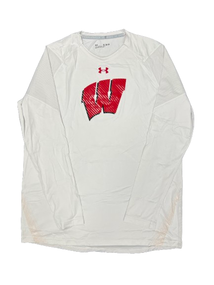 Tyler Wahl Wisconsin Basketball Team Issued Long Sleeve Shirt (Size XLT)