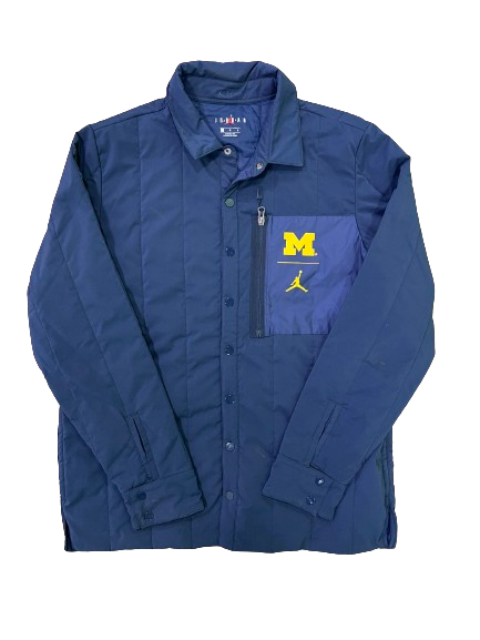 Caden Kolesar Michigan Football Team Issued Full Button-Up Jacket (Size L)