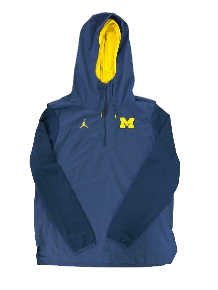 Caden Kolesar Michigan Football Team Issued 1/4 Zip Hoodie (Size L)