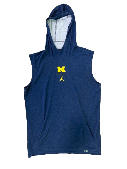 Caden Kolesar Michigan Football Player Exclusive Sleeveless Hoodie (Size L)