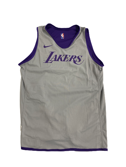 Bryce Hamilton South Bay Lakers Basketball Player-Exclusive Reversible Practice Jersey (Size LT)