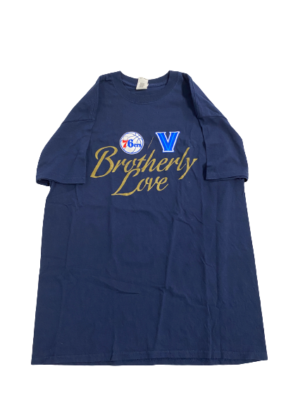 Jahvon Quinerly Villanova Basketball x Philadelphia 76ers Brotherly Love T-Shirt (Size L)