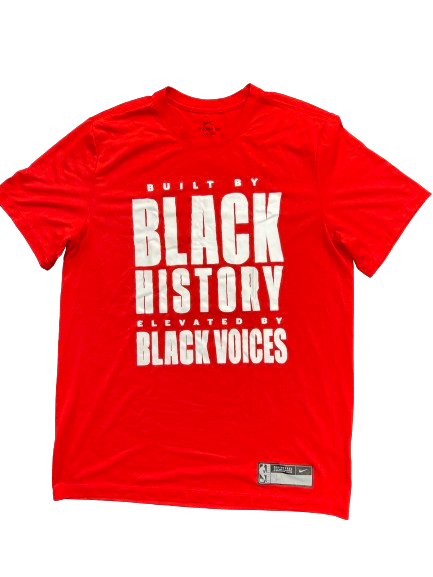NBA Player Exclusive "BUILT BY BLACK HISTORY" Pre Game Warm-Up T-Shirt (Size L)