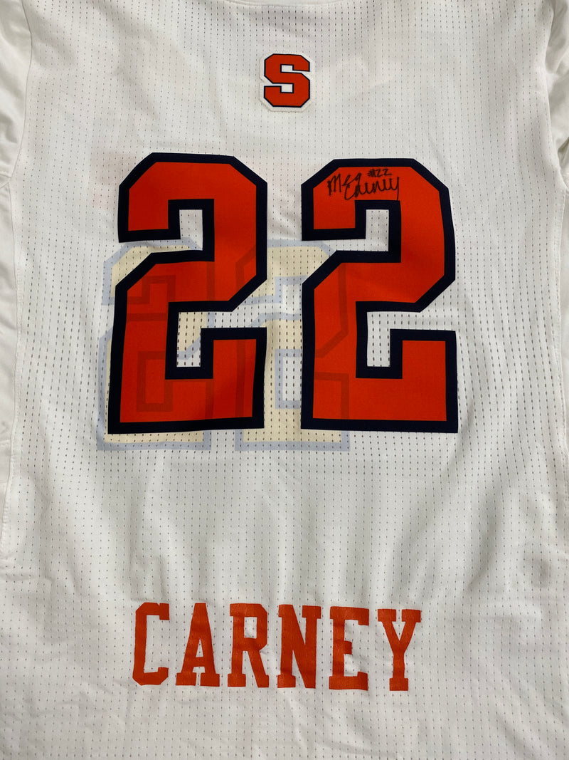 Megan Carney Syracuse Lacrosse SIGNED GAME WORN Jersey (SIZE L)