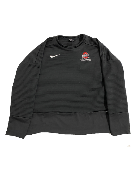 Mac Podraza Ohio State Volleyball Team-Issued Long Sleeve Crewneck (Size Women&