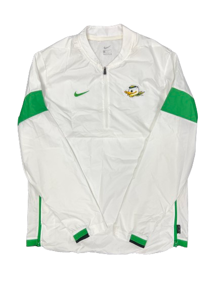 Jaz Shelley Oregon Basketball Team Issued Quarter-Zip Jacket (Size M)
