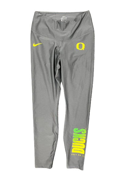 Jaz Shelley Oregon Basketball Team Issued Leggings (Size Women&