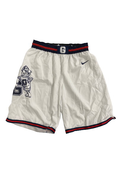 Will Graves Gonzaga Basketball 2021-2022 Season Retro Game Shorts (Size 36)