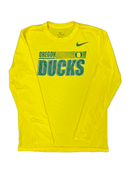 Jaz Shelley Oregon Basketball Team Issued Long Sleeve Shirt (Size M)