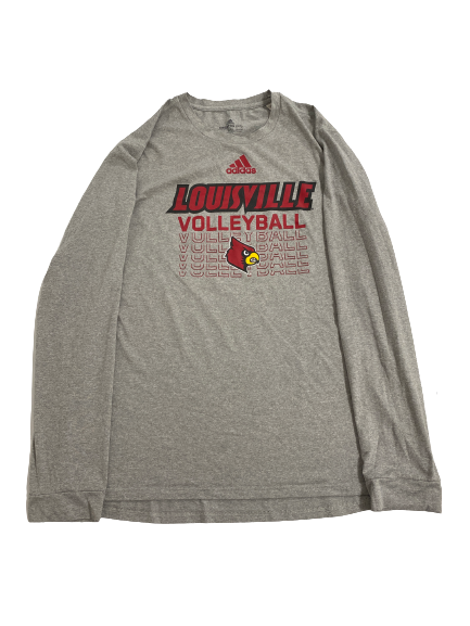 Paige Morningstar Louisville Volleyball Team-Issued Long Sleeve Shirt (Size LT)