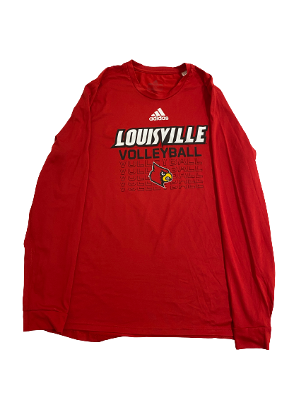 Paige Morningstar Louisville Volleyball Team-Issued Long Sleeve Shirt (Size L)