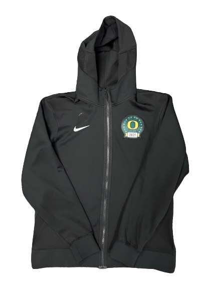 Jaz Shelley Oregon Basketball Player Exclusive "2021 NCAA Tournament" Pre-Game Warm-Up & Bench Jacket (Size M)