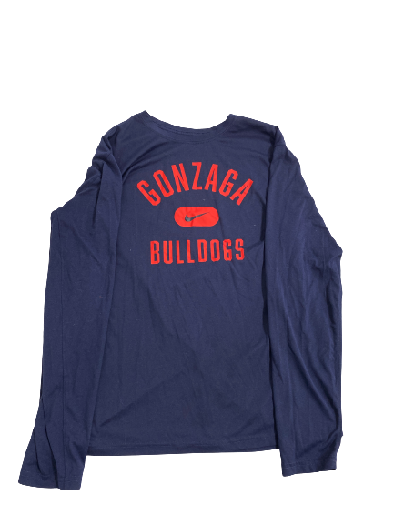 Will Graves Gonzaga Basketball Team-Issued Long Sleeve Shirt (Size XL)