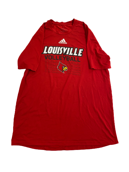 Paige Morningstar Louisville Volleyball Team-Issued T-Shirt (Size LT)