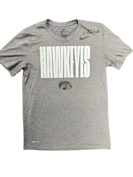 Gabbie Marshall Iowa Basketball SIGNED Workout Shirt (Size S)