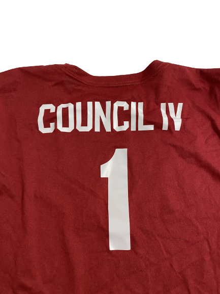 Ricky Council IV Arkansas Basketball Player-Exclusive Practice Shirt With Name and 