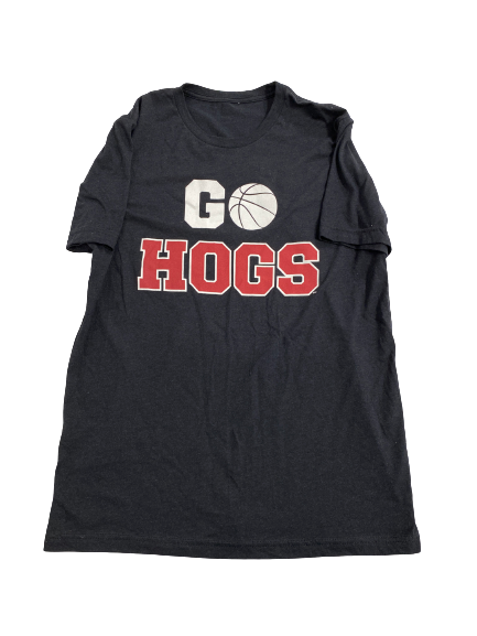 Ricky Council IV Arkansas Basketball "GO HOGS" T-Shirt (Size L)