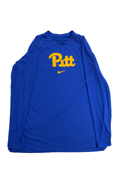 Nike Sibande Pittsburgh Basketball Team-Issued Long Sleeve Shirt (Size LT)