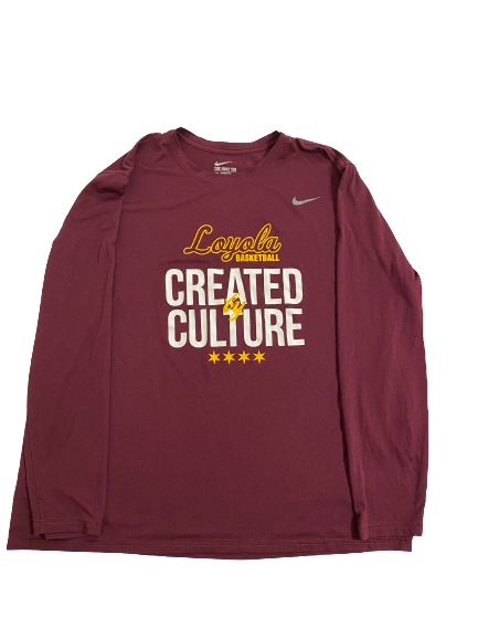 Cameron Krutwig Loyola Chicago Basketball Player Exclusive "Created By Culture" Long Sleeve Shirt (Size XXL)