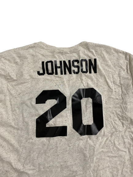 Kamani Johnson Arkansas Basketball Player-Exclusive Coaches VS. Cancer "SUITS AND SNEAKERS" Warm-Up Shirt With Name And 