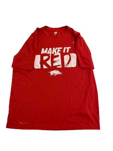 Kamani Johnson Arkansas Basketball Player-Exclusive Make It Red T-Shirt (Size XL)