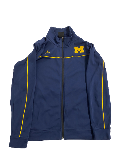 Emily Kiser Michigan Basketball Team-Issued Zip-Up Jacket (Size XLT)