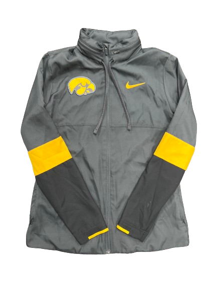 Gabbie Marshall Iowa Basketball Team Issued Full Zip Jacket WITH PACKAWAY HOOD (Size WOMEN&