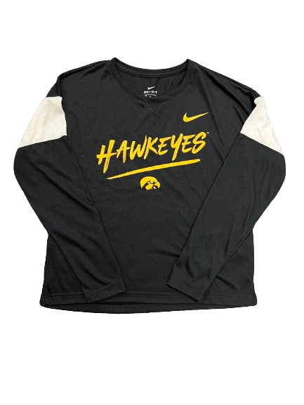 Gabbie Marshall Iowa Basketball Team Issued Long Sleeve Shirt (Size WOMEN&