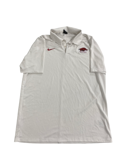 Kamani Johnson Arkansas Basketball Team-Issued Polo Shirt (Size L)