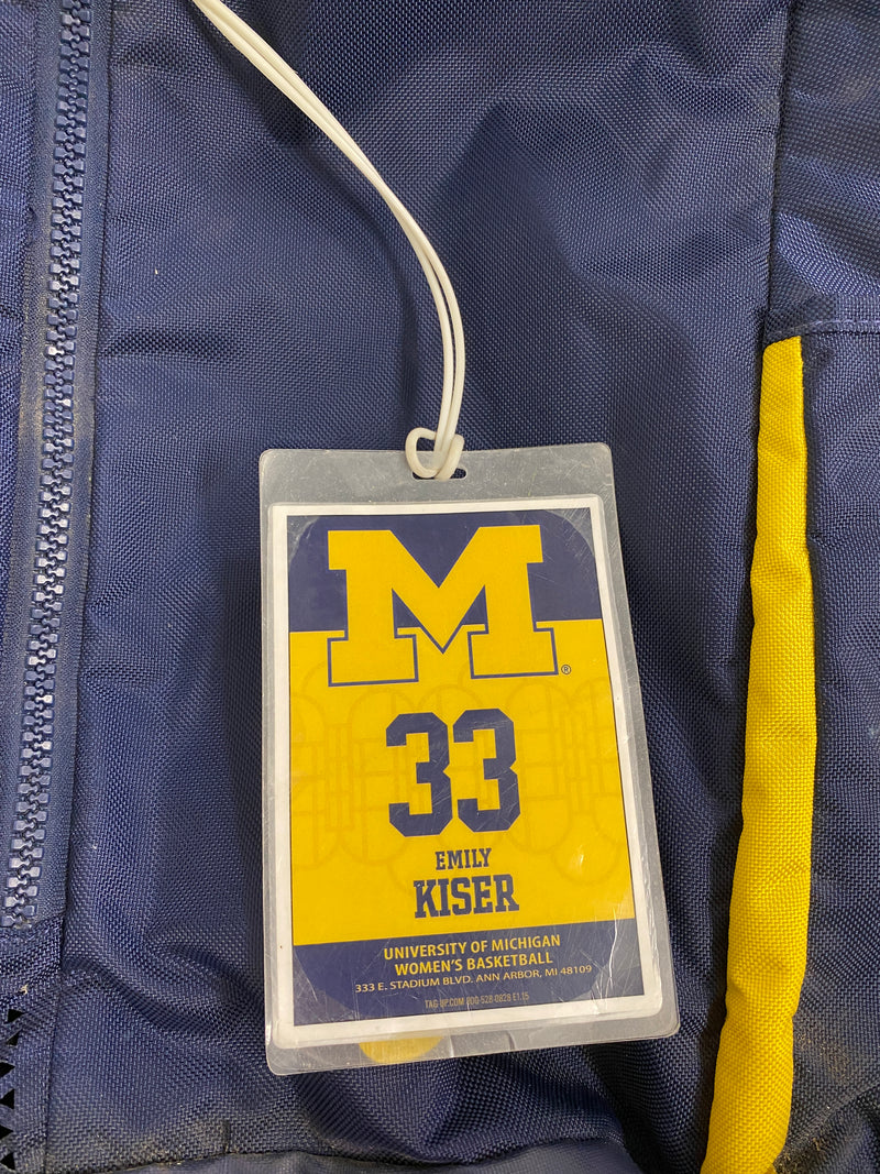 Emily Kiser Michigan Basketball Player-Exclusive Backpack With Player Tag