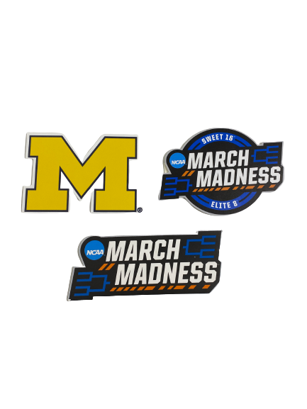 Emily Kiser Michigan Basketball March Madness Player-Exclusive Locker Room Foam Board Accessories (Set of 3)
