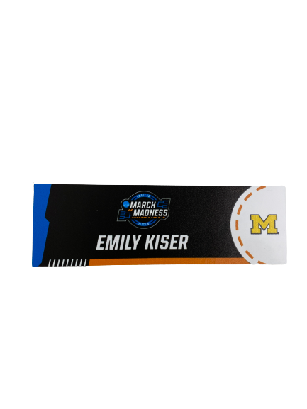 Emily Kiser Michigan Basketball March Madness Player-Exclusive Locker ...