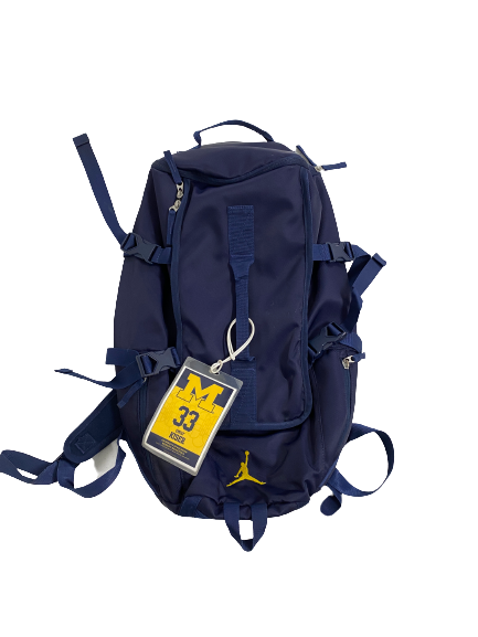 Emily Kiser Michigan Basketball Player-Exclusive Jordan Travel Backpack With Player Tag