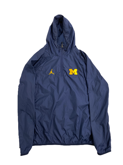 Emily Kiser Michigan Basketball Team-Issued 1/4 Zip Jacket (Size L)