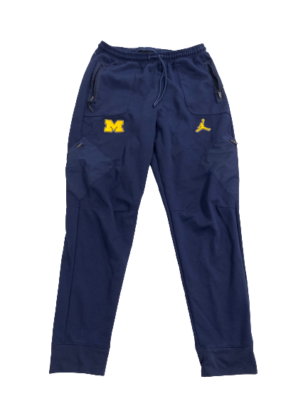 Emily Kiser Michigan Basketball Team-Issued Sweatpants (Size LT)