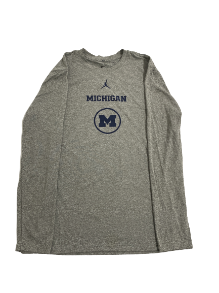 Emily Kiser Michigan Basketball Team-Issued Long Sleeve Shirt (Size L)