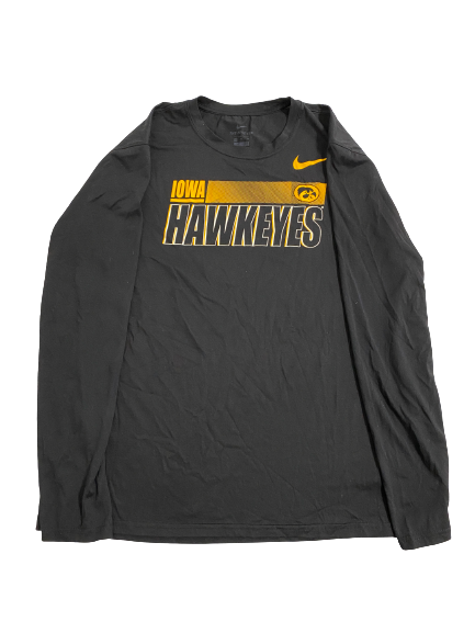 Connor McCaffery Iowa Basketball Team-Issued Long Sleeve Shirt (Size XL)