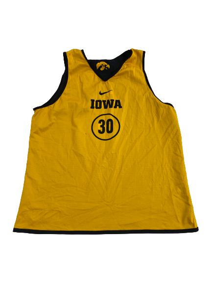 Connor McCaffery Iowa Basketball Player-Exclusive Reversible Practice Jersey (Size XL)