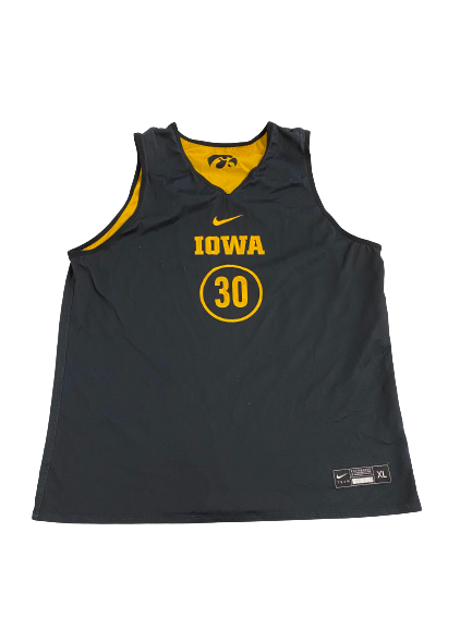 Connor McCaffery Iowa Basketball Player-Exclusive Reversible Practice Jersey (Size XL)