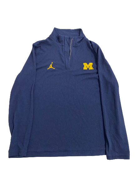 Emily Kiser Michigan Basketball Player-Exclusive Quarter-Zip Jacket (Size Women&