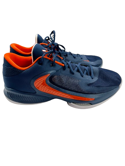 Isaac Traudt Virginia Basketball Player Exclusive "GIANNIS ZOOM FREAK 4" Shoes (Size 14)