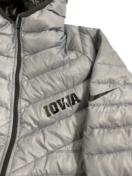 Connor McCaffery Iowa Basketball Player-Exclusive Winter Bubble Jacket (Size L)