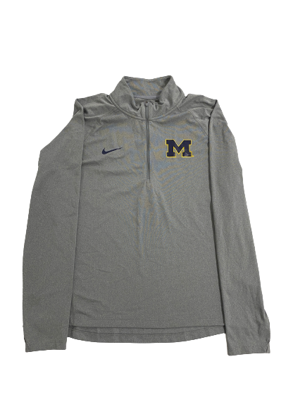 Emily Kiser Michigan Basketball Player-Exclusive Quarter-Zip Pullover (Size Women&