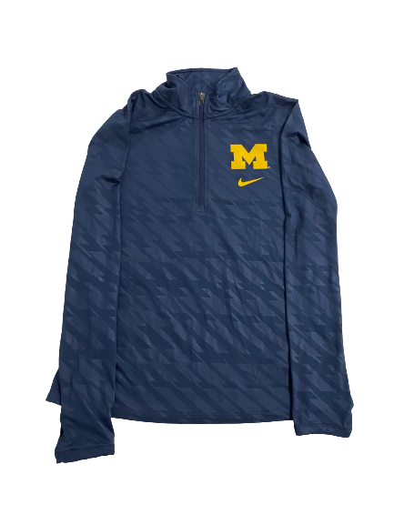 Emily Kiser Michigan Basketball Player-Exclusive Quarter-Zip Pullover (Size Women&