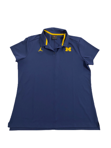 Emily Kiser Michigan Basketball Team-Issued Polo Shirt (Size Women&