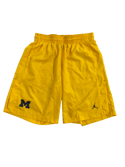 Emily Kiser Michigan Basketball Team-Issued Shorts (Size L)
